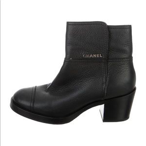 Authentic Black Chanel Booties